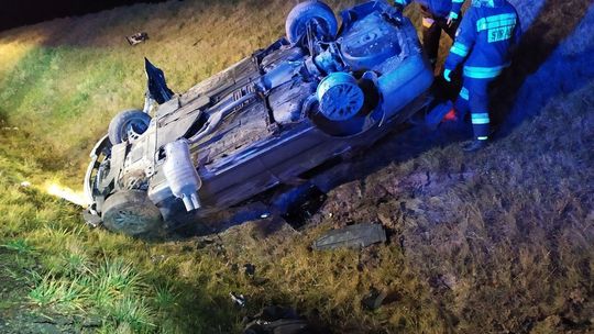 Bończa: Dachowanie BMW