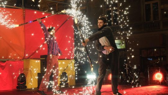 Sylwester w Lublinie. Pokaz fireshow