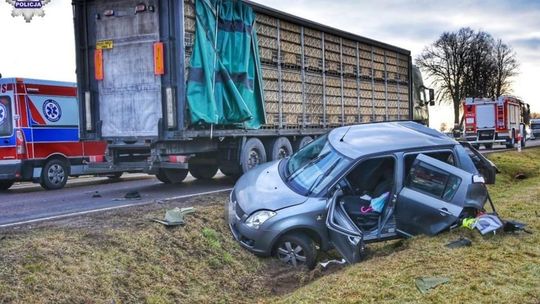 Wypadek na DK 63 w powiecie łukowskim