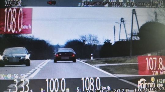Trzech kierowców straciło prawo jazdy. Jechali ponad 100 km/h