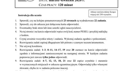 Próbny egzamin ósmoklasisty z języka polskiego