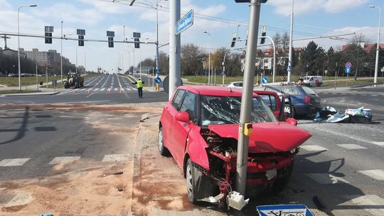 Wypadek na ul. Edwarda Wojtasa w Lublinie