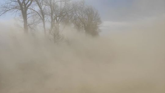 Zamieć pyłowa w miejscowości Kijowiec Zamieć pyłowa w miejscowości Kijowiec