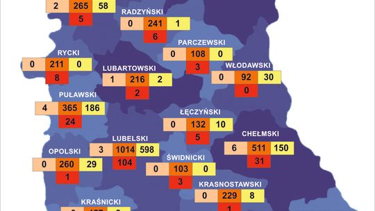 Sytuacja epidemiologiczna w woj. lubelskim [stan na 16.04]