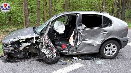 Wypadek w miejscowości Paszki Małe (gmina Radzyń Podlaski)