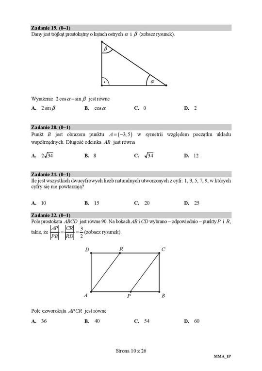 Matura 2020 matematyka podstawa. Arkusze CKE