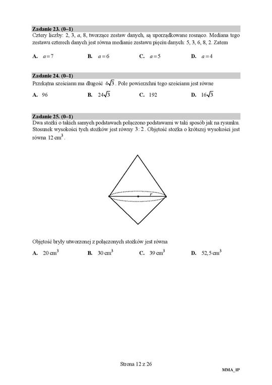 Matura 2020 matematyka podstawa. Arkusze CKE