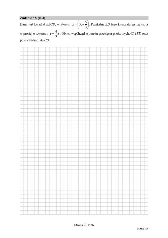 Matura 2020 matematyka podstawa. Arkusze CKE