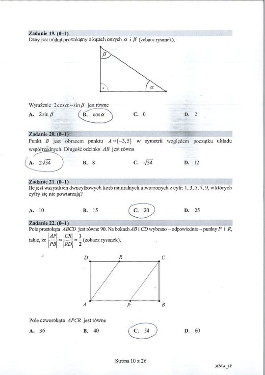 Matura 2020 matematyka podstawa. Rozwiązania zadań