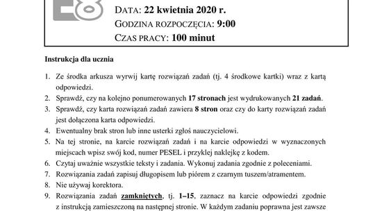 Arkusze egzaminu ósmoklasisty z matematyki