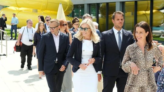 Minister sportu Danuta Dmowska - Andrzejuk w świdnickim Park Avia