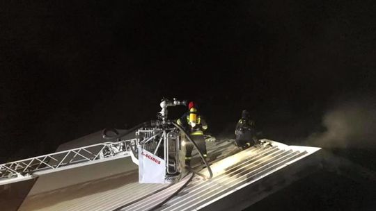 Pożar za AJG w Puławach