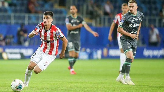 Mecz Cracovia – Lechia Gdańsk w Lublinie. Piłkarze