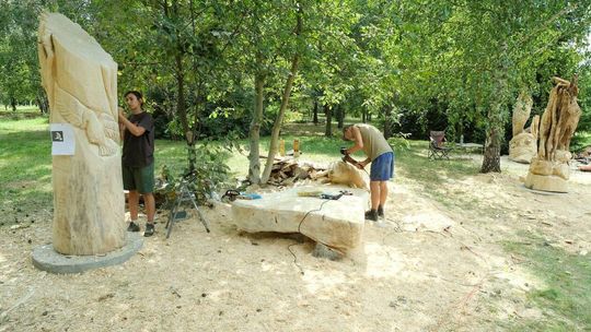 Plener rzeźbiarski pt. Natura w parku przy Specjalnym Ośrodku Szkolno - Wychowawczym