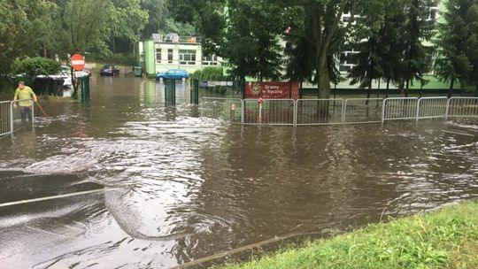Puławy zalane po burzy Puławy zalane po burzy