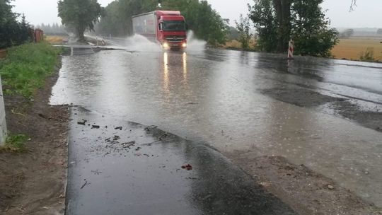Droga Chełm - Hrubieszów po ulewie