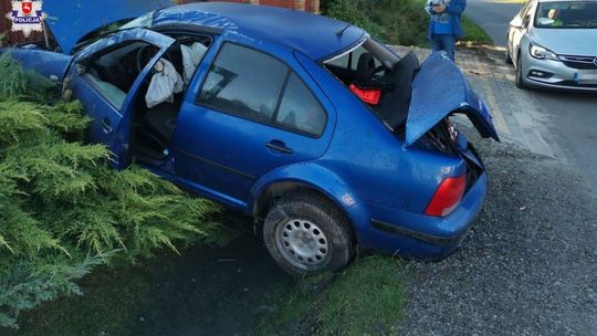 Pijany kierowca wylądował w rowie