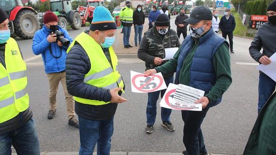 Protest rolników na rondzie w Łucce
