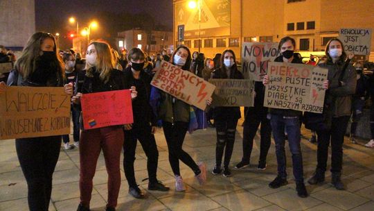Protest w sprawie praw kobiet w Puławach