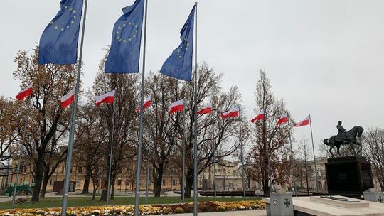 Flagi Unii Europejskiej w Lublinie