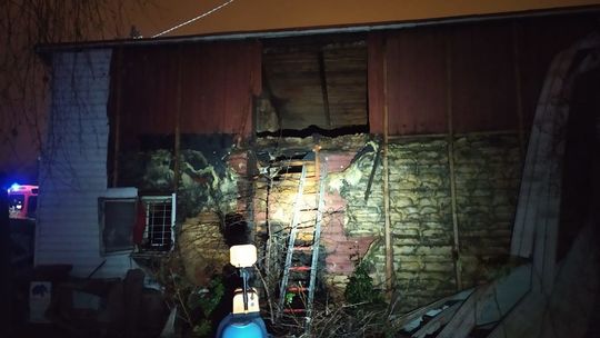 Pożar domu przy ul. Szklanej w Lublinie