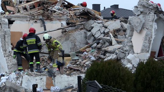 Wybuch gazu na ul. Krótkiej w Puławach Wybuch gazu na ul. Krótkiej w Puławach