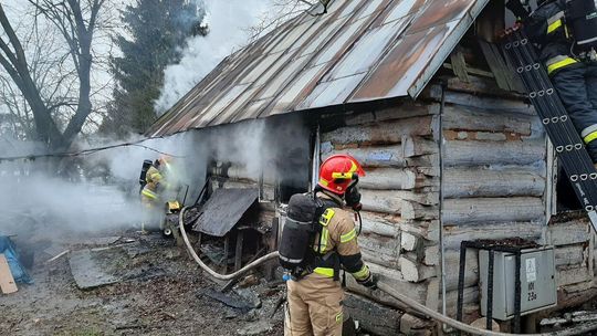 Pożar w Kalinówce koło Zamościa