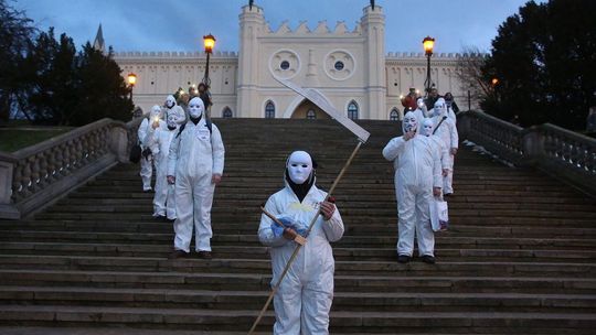 Protest antycovidowców w Lublinie
