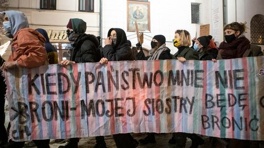 Protest kobiet w Lublinie. Styczeń 2021