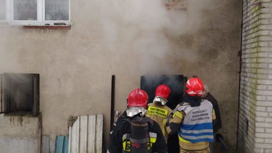 Pożar przy ulicy Morelowej w Lublinie