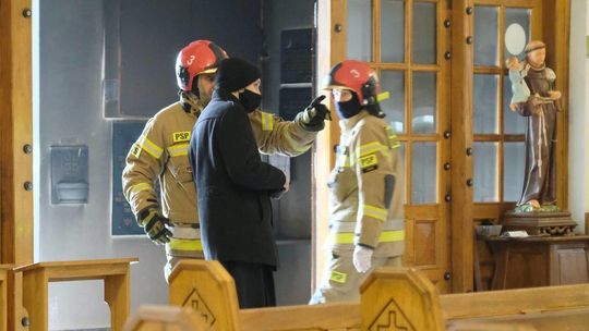 Pożar w kościele p.w. Świętego Krzyża przy ul. Pogodnej