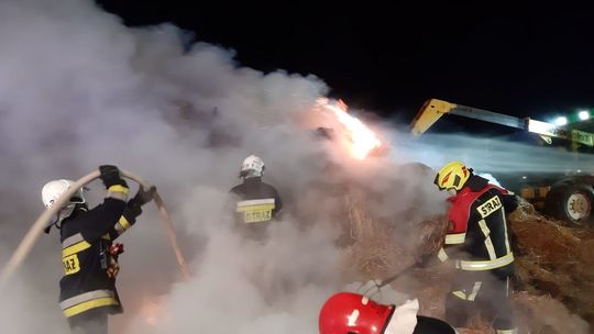 Pożar słomy w miejscowości Kierz