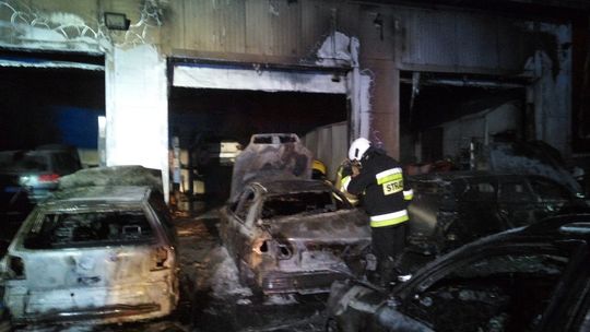 Pożar warsztatu samochodowego w Kalinówce