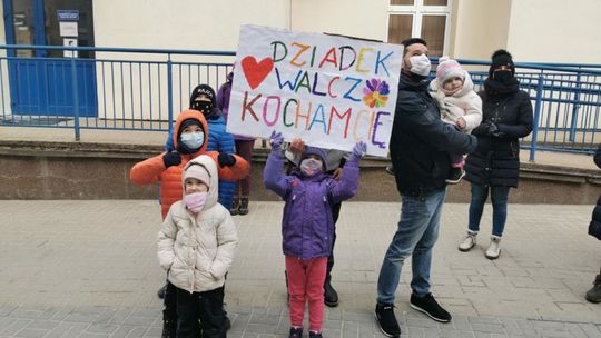 Baner przed SPSK1 w Lublinie