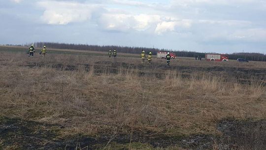 Płonął trawy wokół Chełma