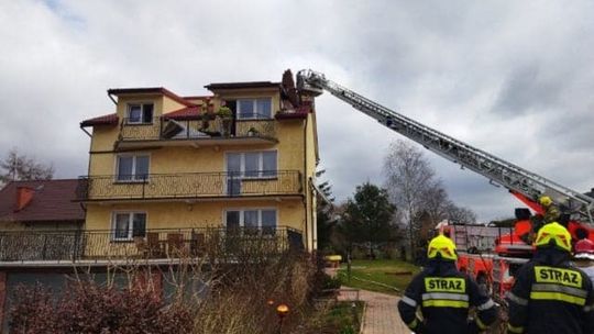 Pożar domu w Dominowie