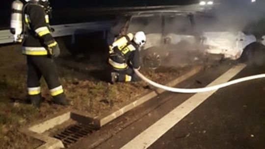 Pożar samochodu na S17