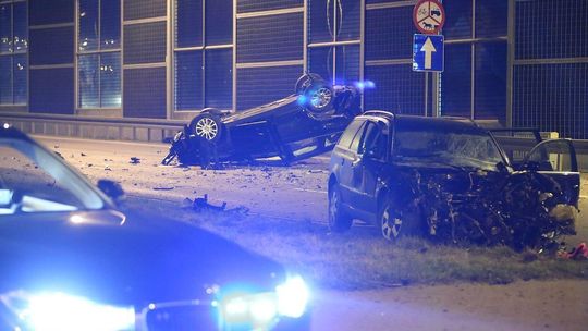 Wypadek samochodowy w Kalinówce