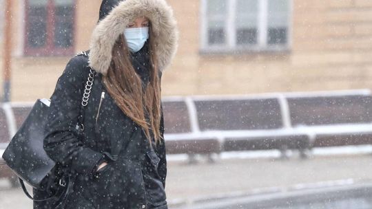 Wiosenne opady śniegu w Lublinie