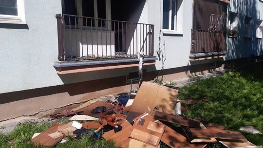 Pożar mieszkania przy ul. Króla Rogera w Lublinie