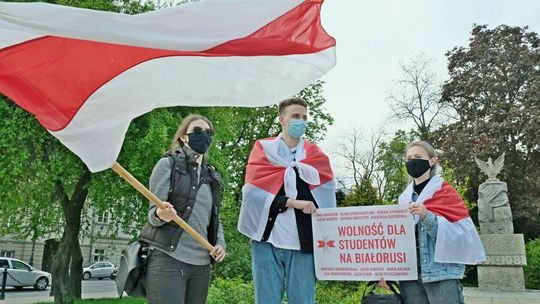 Protest studentów z Białorusi