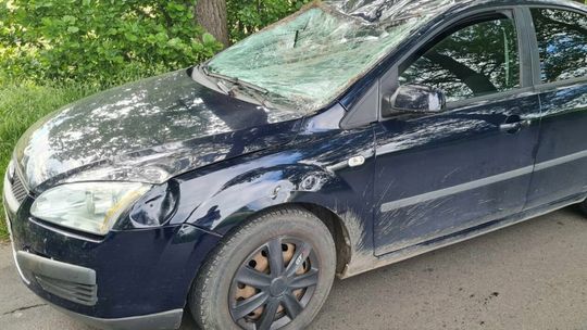 Kolizja koło Stężycy