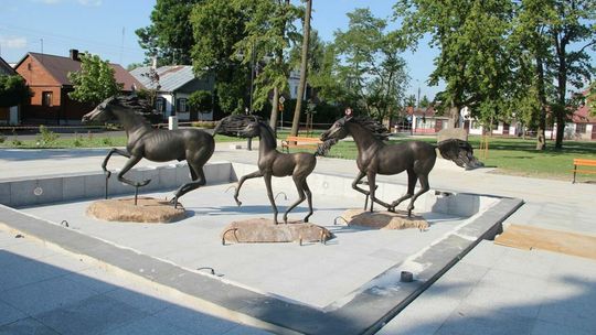 Skwer w Janowie Podlaskim po rewitalizacji 