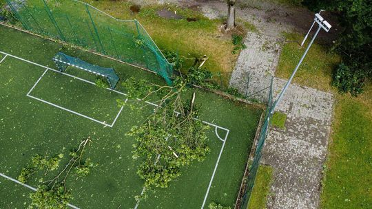 Zniszczenia w Karczmiskach