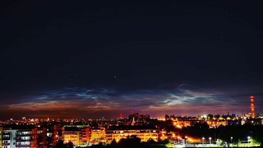 Srebrzyste obłoki nad Lublinem