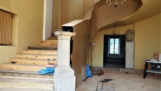 Postęp prac w pałacu Potockich 