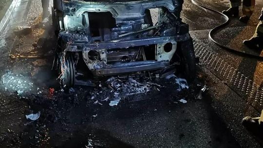 Pożar samochodu na S17