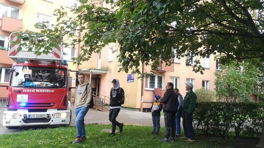 Pożar w wieżowcu przy ul. Niepodległości w Lublinie
