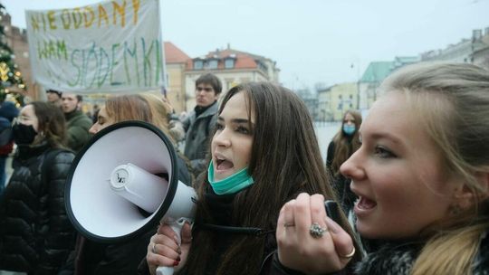Protest uczniów VII LO w Lublinie