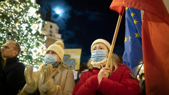 Lublin. Protest przeciwko lex TVN